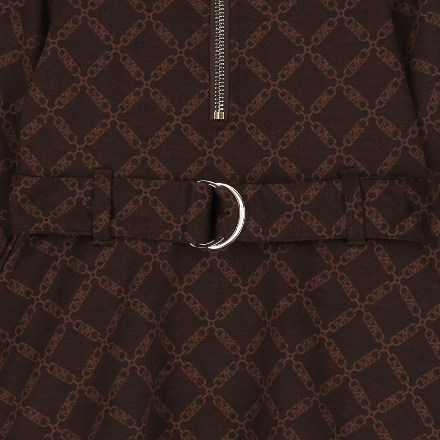 فستان بنات بالشعار باللون البنى , 1, hi-res