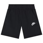 Boys Black Logo Shorts , 1, hi-res