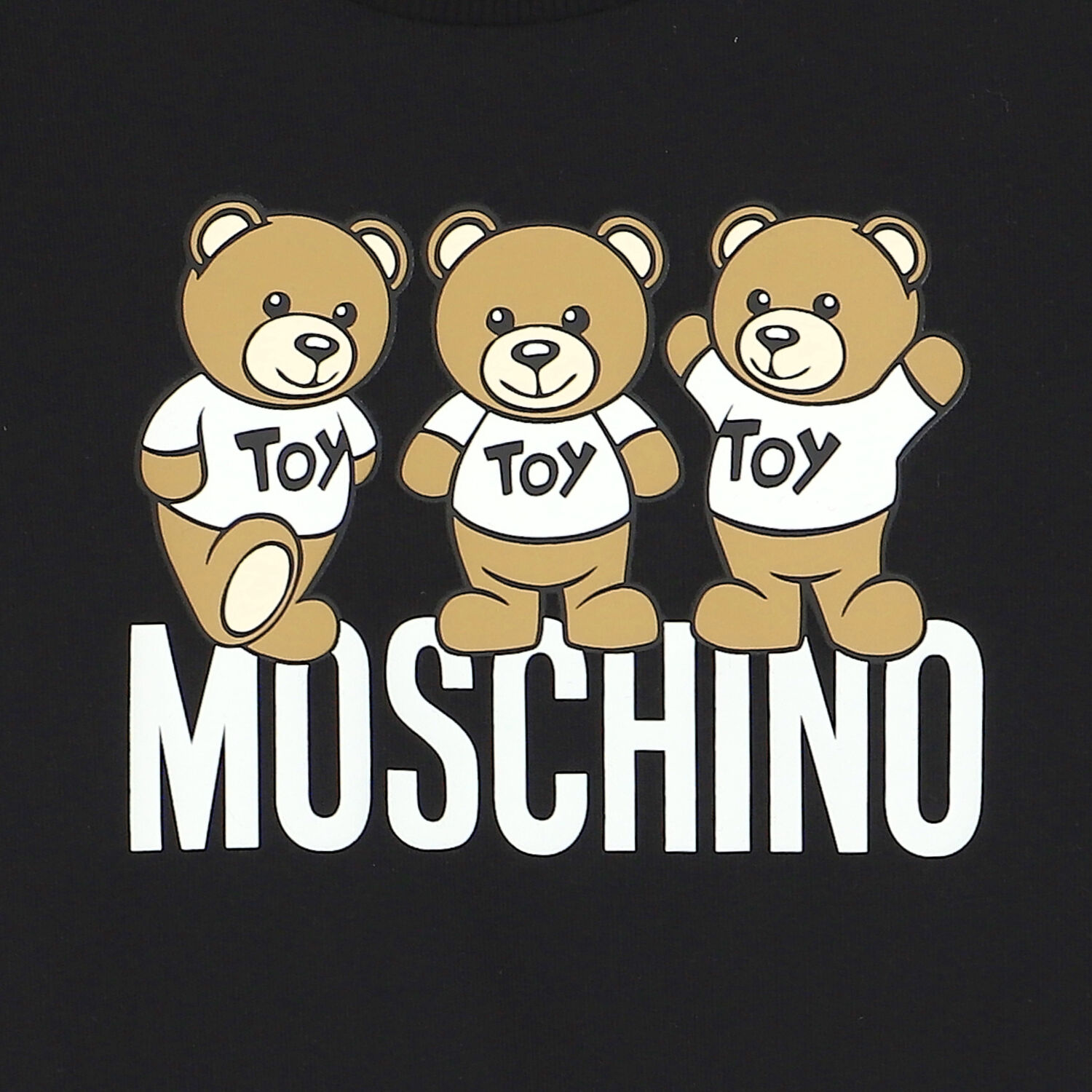 سويت شيرت بشعار تيدي باللون الأسود , 1, hi-res