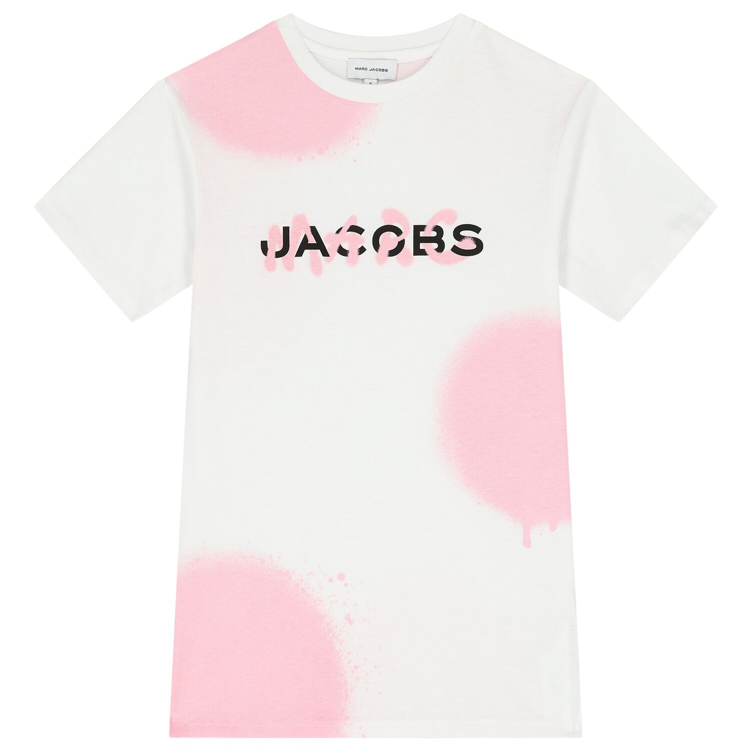 Girls White & Pink Logo Dress, 2, hi-res image number null