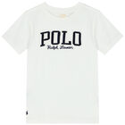 Boys White Logo T-Shirt, 4, hi-res