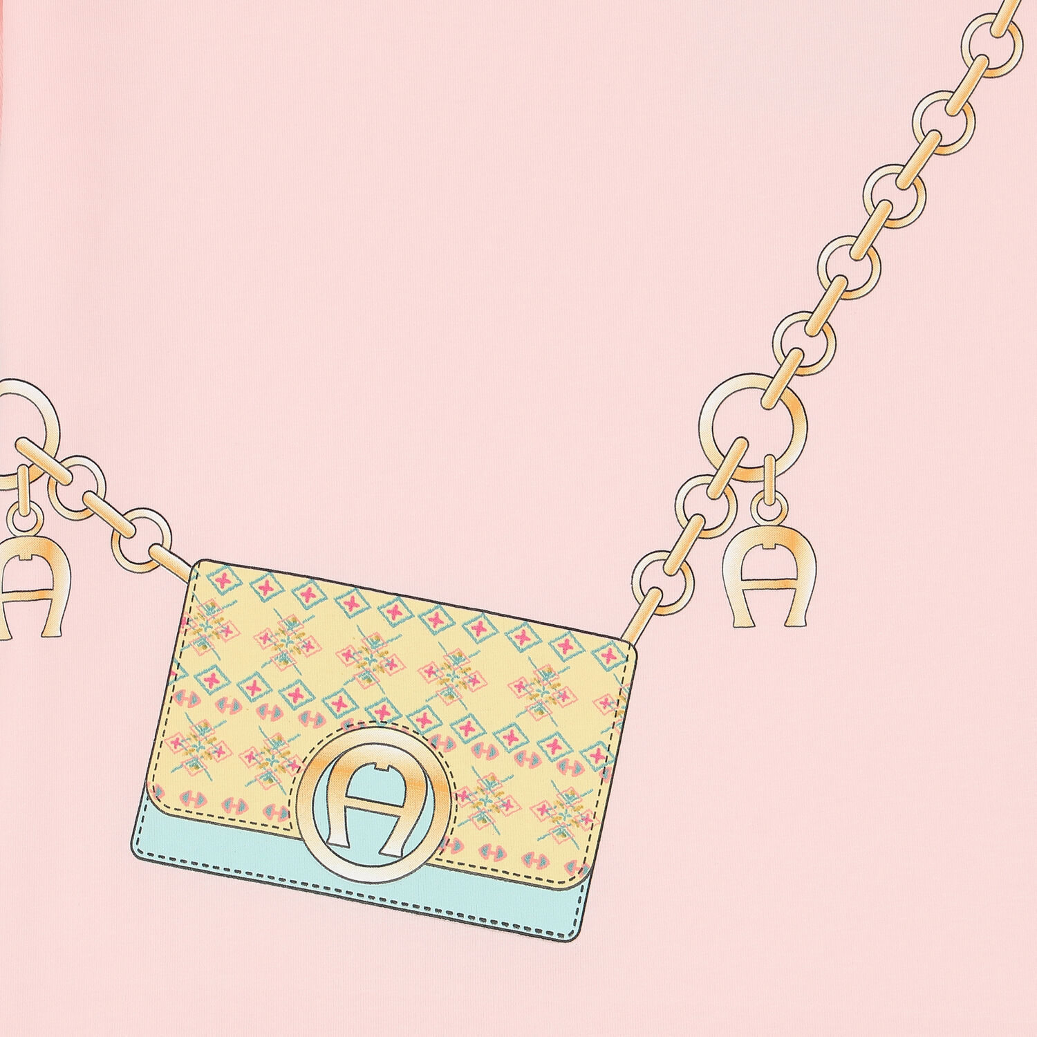 Girls Pink Logo Bag T-Shirt, 1, hi-res