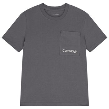 Boys Grey Logo T-Shirt