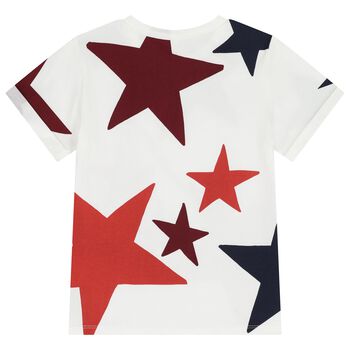 Girls White Star Logo T-Shirt