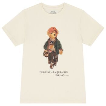 Boys Ivory Polo Bear T-Shirt