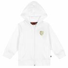 Younger Boys White Logo Zip Up Top, 1, hi-res