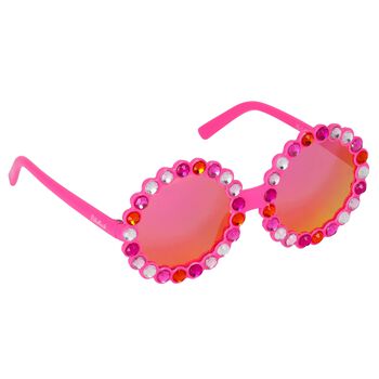 Girls Pink Embellished Sunglasses