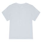 Younger Boys Mini Me Blue Logo T-Shirt, 8, hi-res