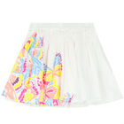 Girls White Butterfly Skirt, 1, hi-res