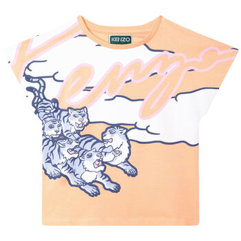 Girls Orange Logo T-Shirt