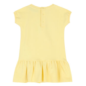 فستان بطبعة تيدي باللون الأصفر