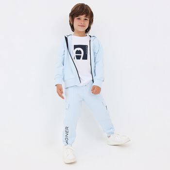 تيشيرت اولاد بالشعار باللون الابيض 