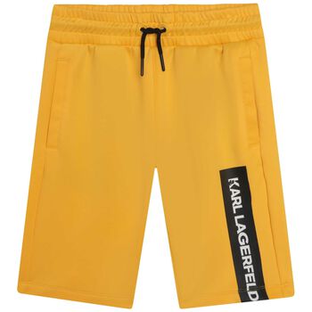 Boys Yellow Logo Shorts