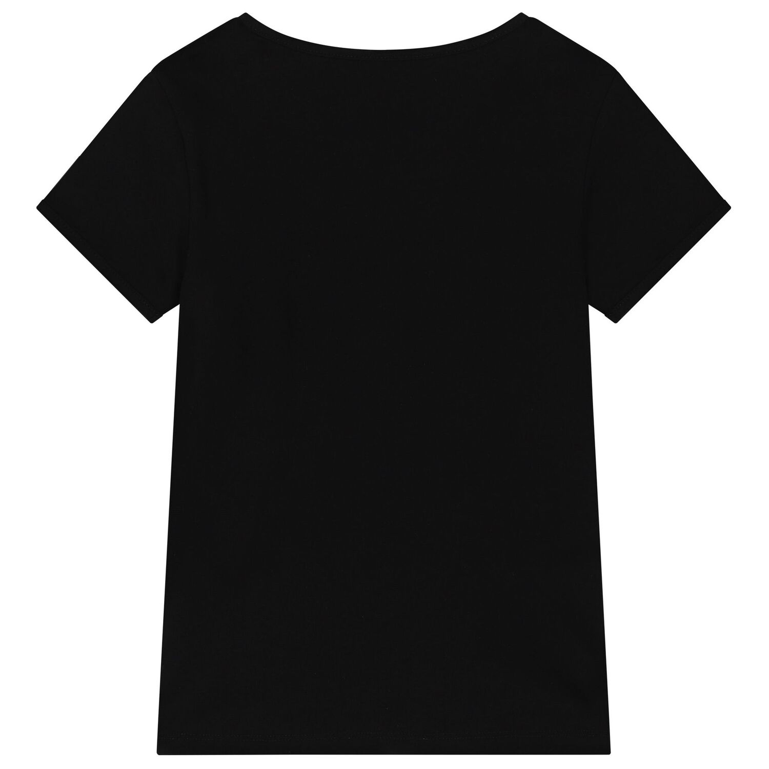 Girls Black Logo T-Shirt, 3, hi-res
