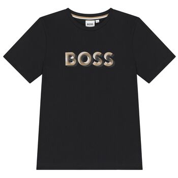 Boys Black Logo T-Shirt