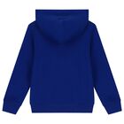 Boys Blue Polo Bear Hooded Top, 2, hi-res