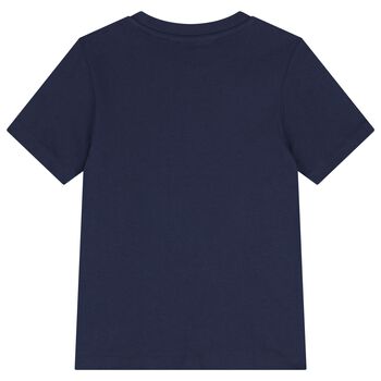 Boys Navy Blue Logo T-Shirt