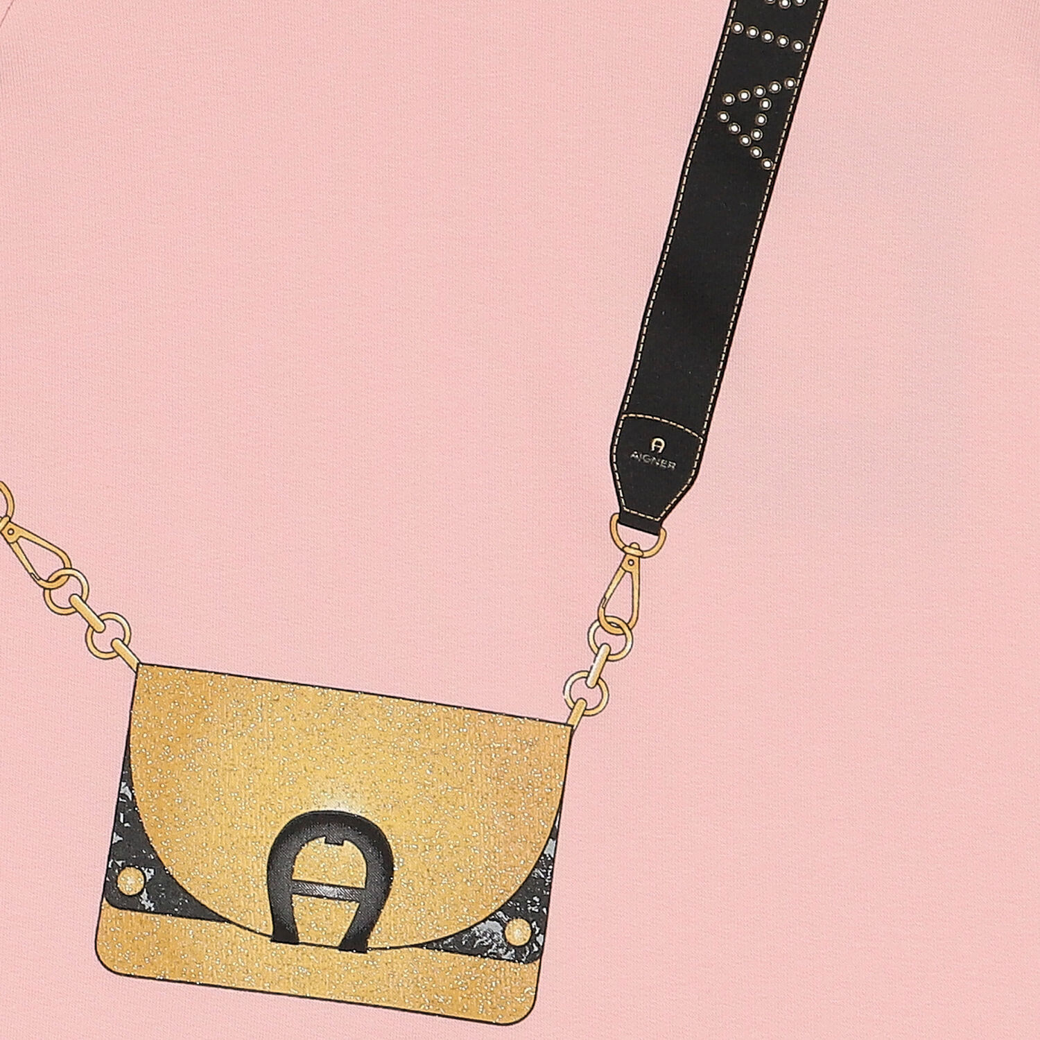 فستان بنات بالشعار باللون الوردي, 1, hi-res