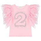 تيشيرت بنات عيد الميلاد 2 باللون الوردي, 1, hi-res