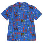 Boys Blue Equestrian Shirt, 1, hi-res