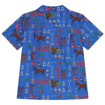 Boys Blue Equestrian Shirt