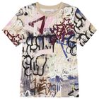 تيشرت اولاد بالشعار باللون البيج , 1, hi-res