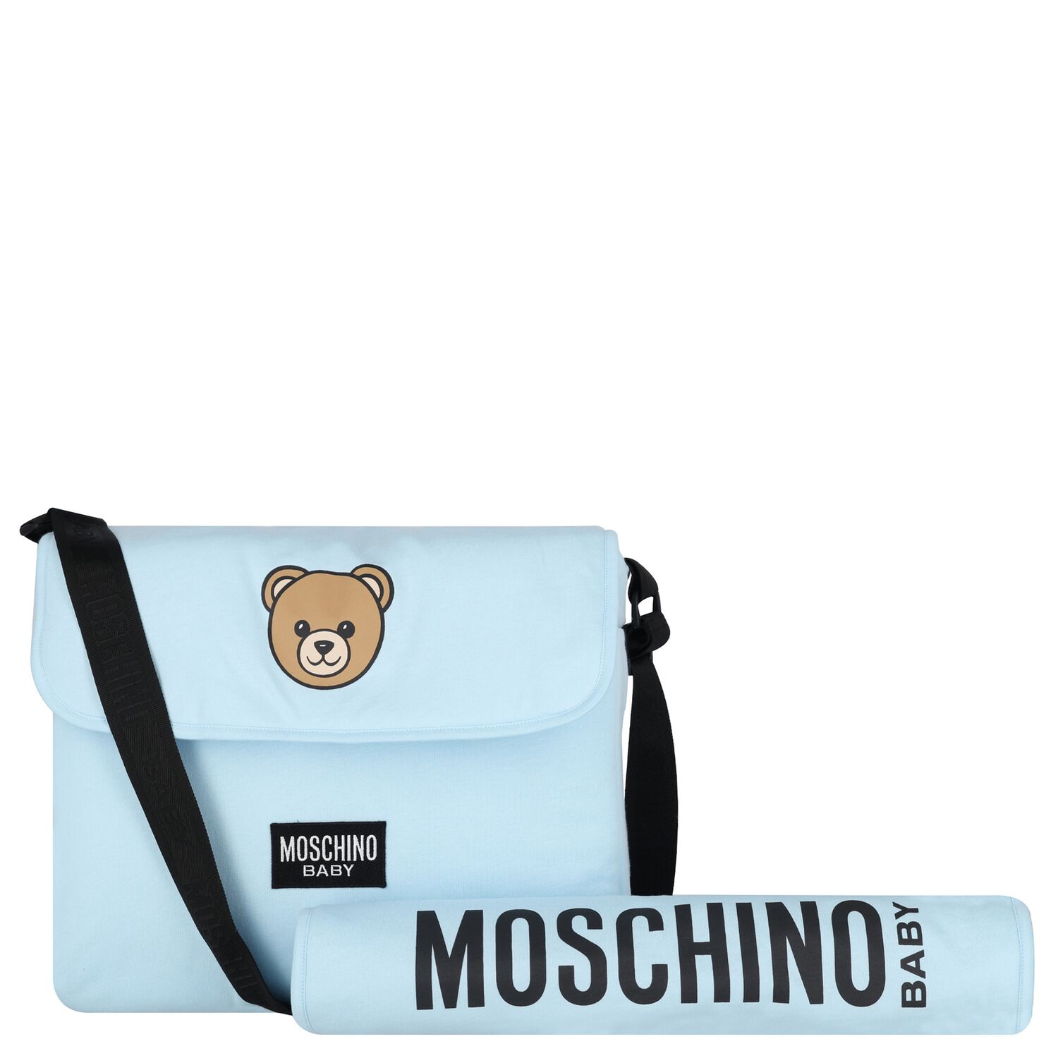 Blue Teddy Bear Baby Changing Bag, 3, hi-res