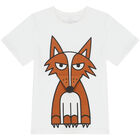 Boys White Fox T-Shirt, 1, hi-res