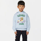 توب هودي بطبعة نمر باللون الأزرق للأولاد, 1, hi-res