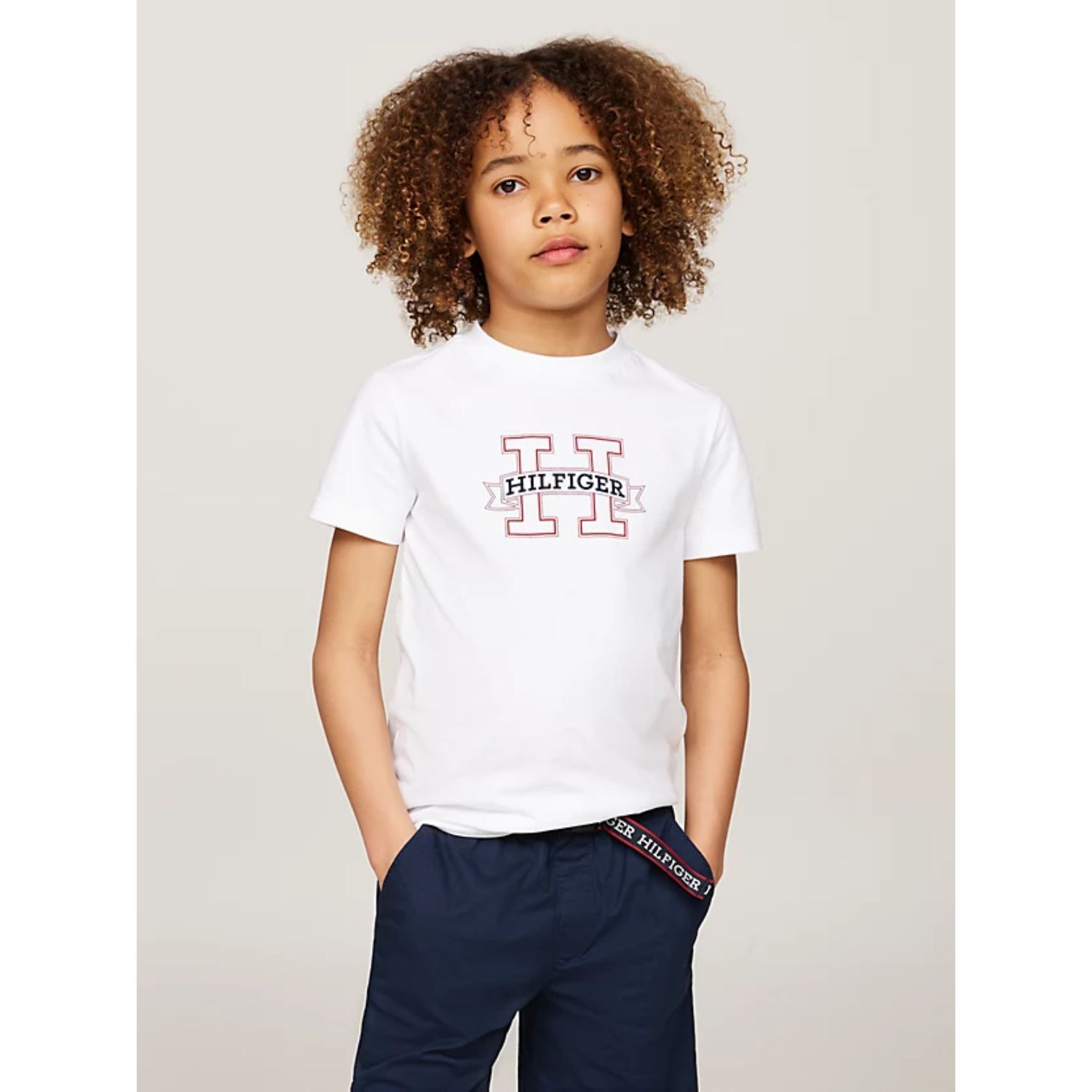 Boys White Logo T-Shirt, 2, hi-res image number null