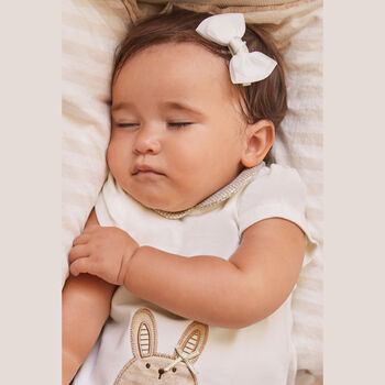 Younger Girls Gold Flower Headband & Bow Hair Clip Set
