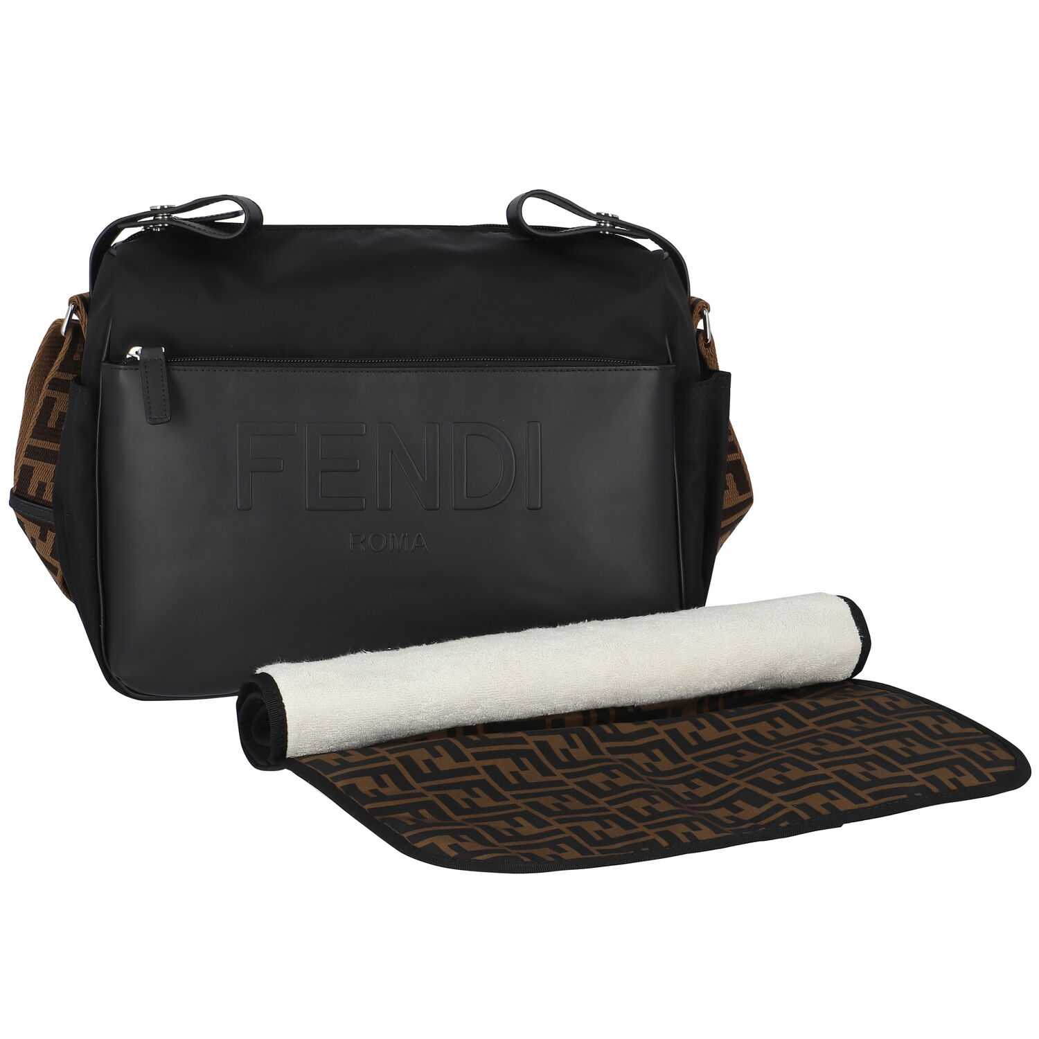 Black Logo Baby Changing Bag, 1, hi-res image number null