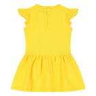 Younger Girls Yellow Teddy Bear Logo Dress, 3, hi-res