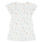 Girls White Bunny Pyjama, 1, hi-res