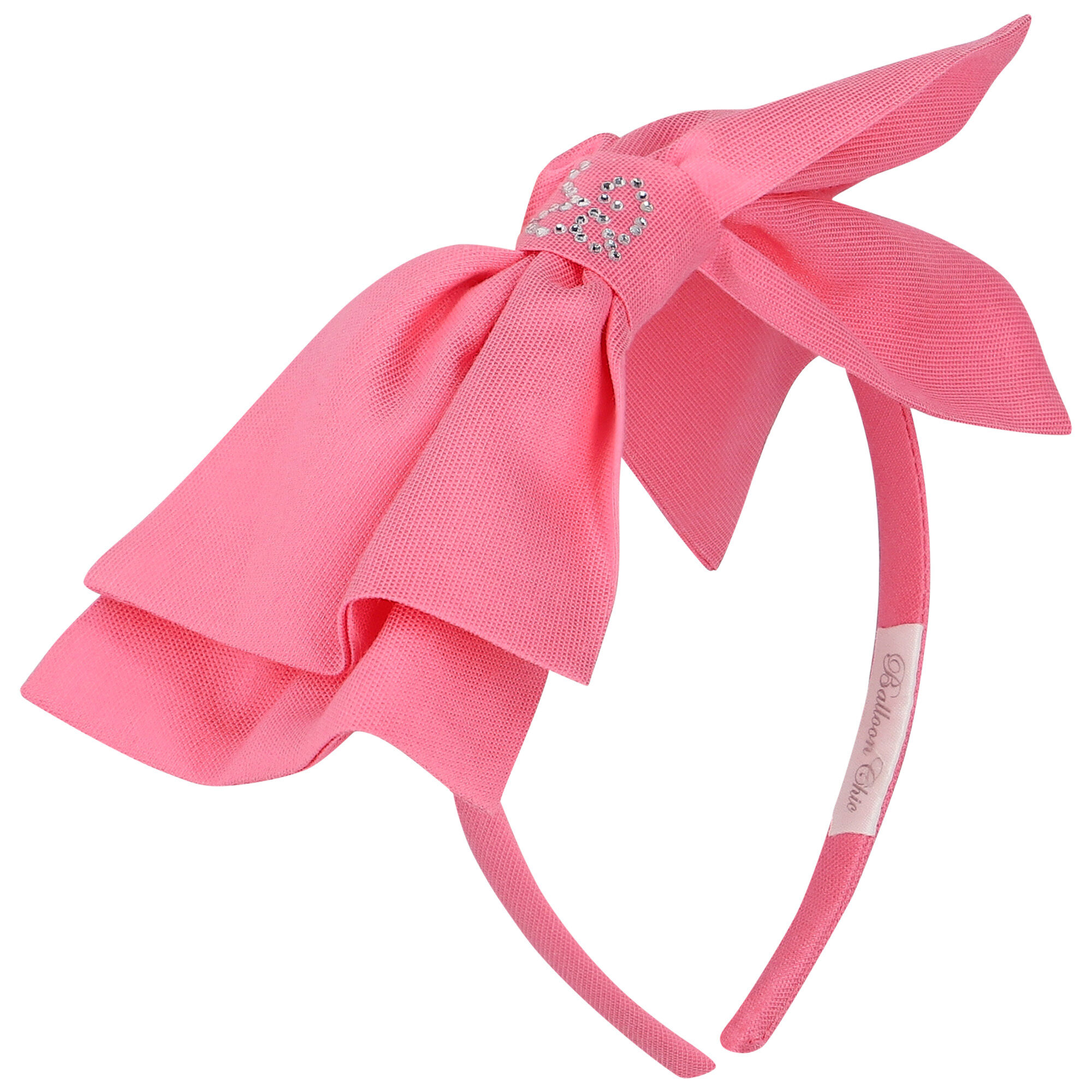 Balloon Chic Girls Pink Bow Headband Junior Couture UAE