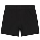 Younger Girls White & Black Trolls Shorts Set, 1, hi-res