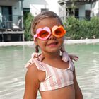 Girls Pink & Orange Poppy the Peach Swimming Goggles, 1, hi-res