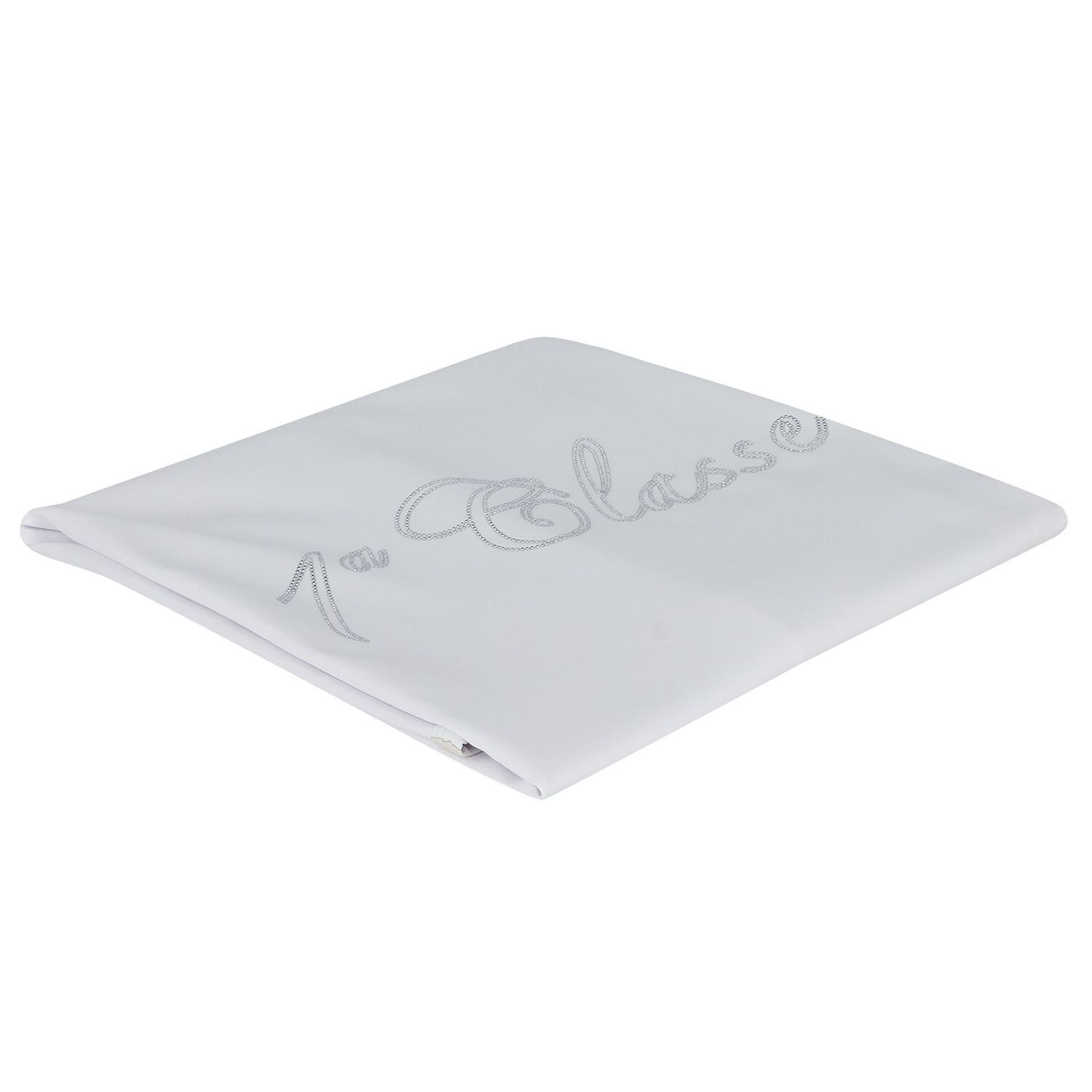 بطانية باللون بيضاء مزينة بشعار للبنات , 1, hi-res