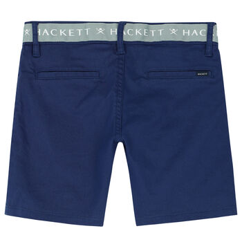 Boys Navy Blue Logo Shorts