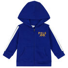 بدلة رياضية بالشعار باللون الأزرق والأبيض للأولاد (3 قطع), 1, hi-res