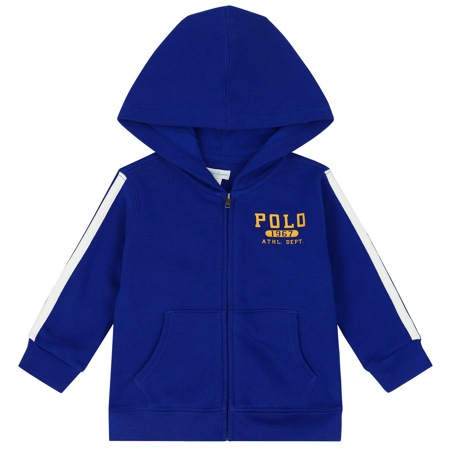 بدلة رياضية بالشعار باللون الأزرق والأبيض للأولاد (3 قطع), 1, hi-res