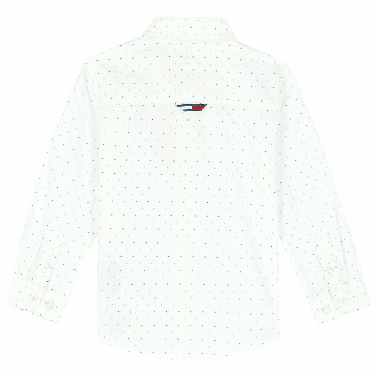 Younger Boys White Logo Shirt, 1, hi-res