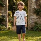 شورتات للأولاد باللون الكحلي بشعار, 3, hi-res