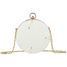 Girls Ivory & Gold Floral Handbag, 1, hi-res