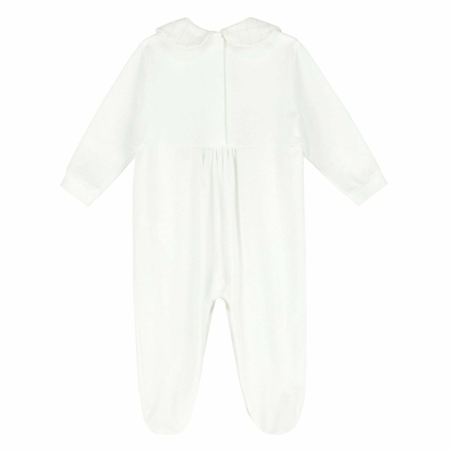 Baby Girls White & Gold Babygrow, 1, hi-res image number null