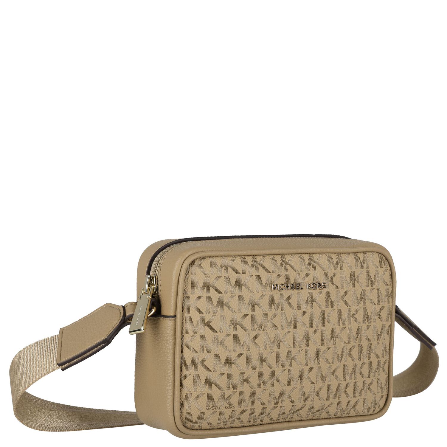 Girls Beige Logo Shoulder Bag, 1, hi-res