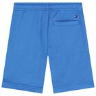 Boys Navy Blue Logo Shorts, 2, hi-res