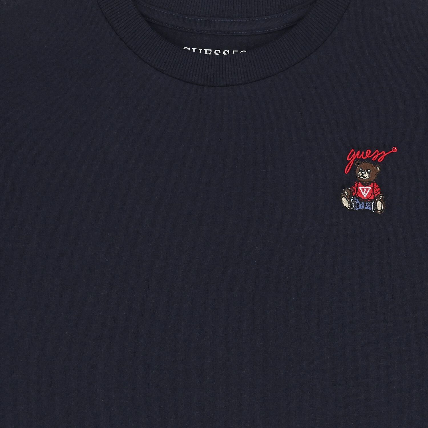 Boys Navy Blue Teddy Bear Logo T-Shirt, 2, hi-res