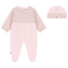 Baby Girls Pink & Gold Logo Babygrow Gift Set, 3, hi-res