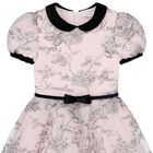 Girls Pink Organza Rose Dress, 1, hi-res